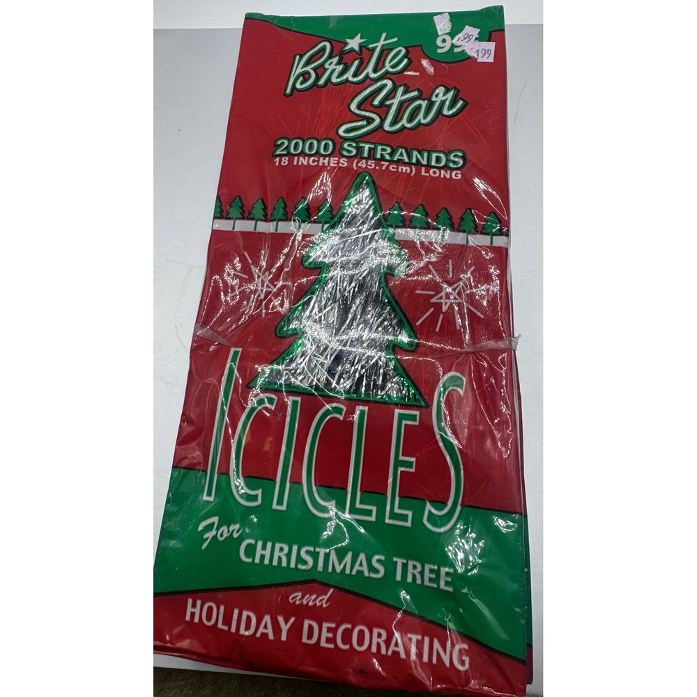 2 Brite Star 2000 Strands Icicles Christmas Tree Holiday Decorating 18 Inches
